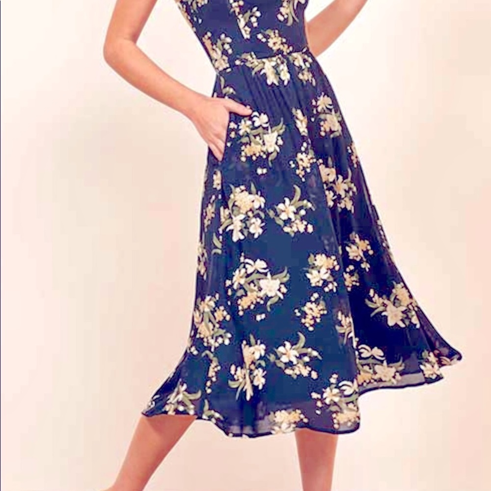 Reformation Midi Floral Dress